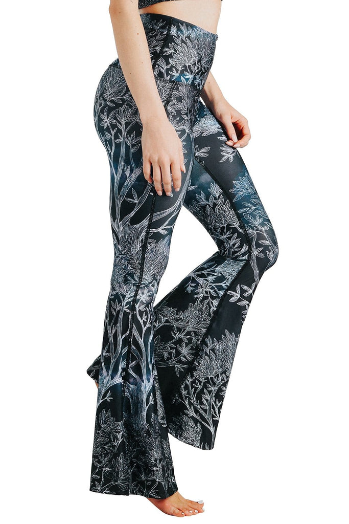 Yoga Democracy Leggings Root To Rise Printed Bell Bottoms